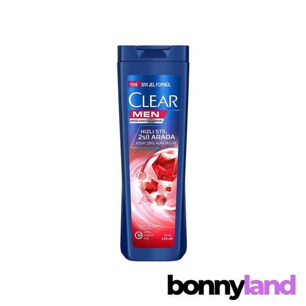 شامپو مردانه کلییر CLEAR مدل Hizli Stil حجم 350 میل