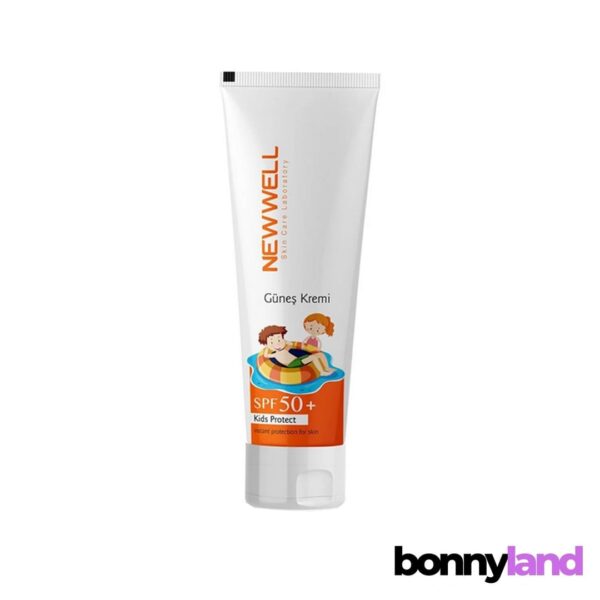 کرم ضدآفتاب کودک نیوول NEWWELL +SPF50 مناسب انواع پوست 50 میل