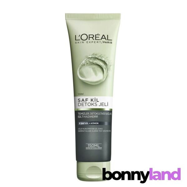 ژل شستشوی صورت خاک رس و زغال لورال LOREAL مدل سم زدا حجم 150 میل