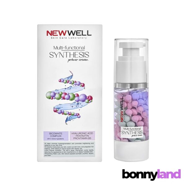 کرم پرایمر چند منظوره نیوول NEWWELL حاوی هیالورونیک اسید و پنتاویتین ۳۰ گرم: پایه آرایشی بی‌نقص برای داشتن پوستی شاداب و با طراوت - Image 2