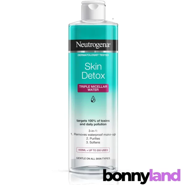 پاک کننده میسلار واتر اسکین دتوکس نوتروژینا Neutrogena Skin Detox Triple Micellar Water: پاکسازی عمیق و سم زدایی پوست