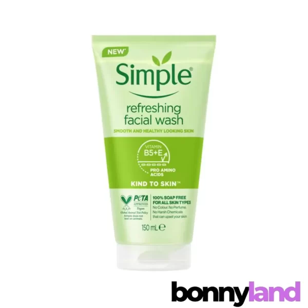 ژل شستشوی refreshing مدل B5+E سیمپل SIMPLE اصل حجم ۱۵۰ میل