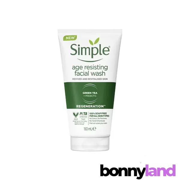 ژل شستشوی ضد پیری سیمپل SIMPLE مدل AGE RESISTING حجم 150 میل