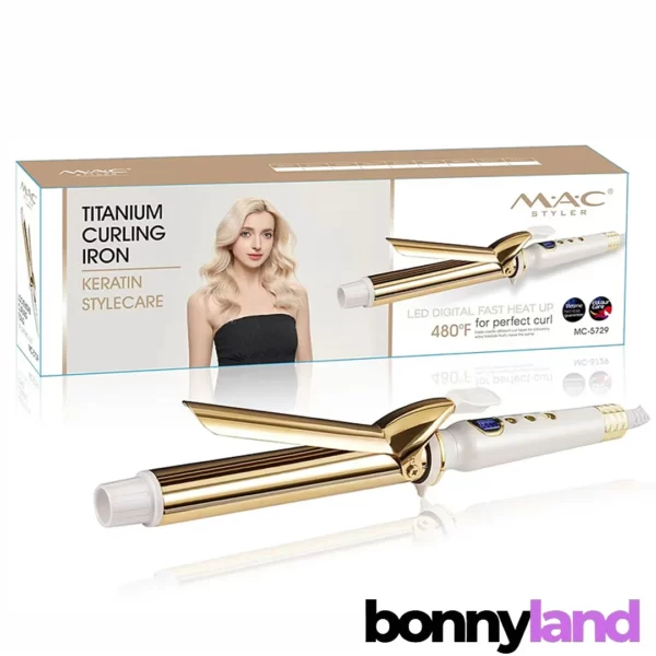 فر کننده مو مک استایلر MAC STYLER با روکش تیتانیوم و کراتین: فرهای بدون زحمت، درخشش سالم
