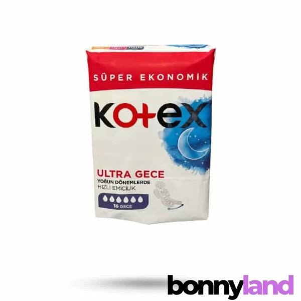 نوار بهداشتی ویژه شب کوتکس kotexultra gece مدل 16 عددی