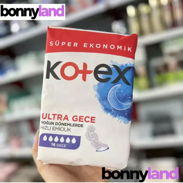 نوار بهداشتی ویژه شب کوتکس kotexultra gece مدل 16 عددی - Image 2