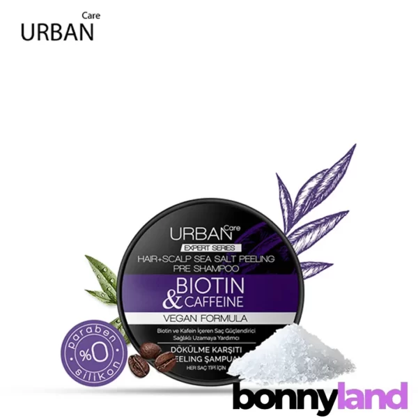 اسکراب کف سر اوربان کر Urban Care مدل Biotin & Caffeine حاوی کافئین و بیوتین: تقویت کننده و پاک کننده عمقی - Image 4