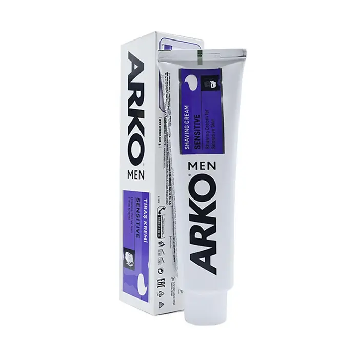 Arko Sensitive Tıraş Kremi 100 ml خمیر ریش sensitive آرکو 90 گرم - تصویر 1