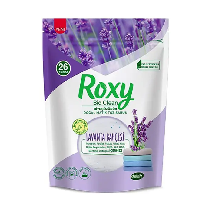 Roxy Bio Clean Doğal Matik Toz Sabun Lavanta Bahçesi 800gr پودر صابون روکسی رایحه اسطوخودوس 800 گرم - Image 1
