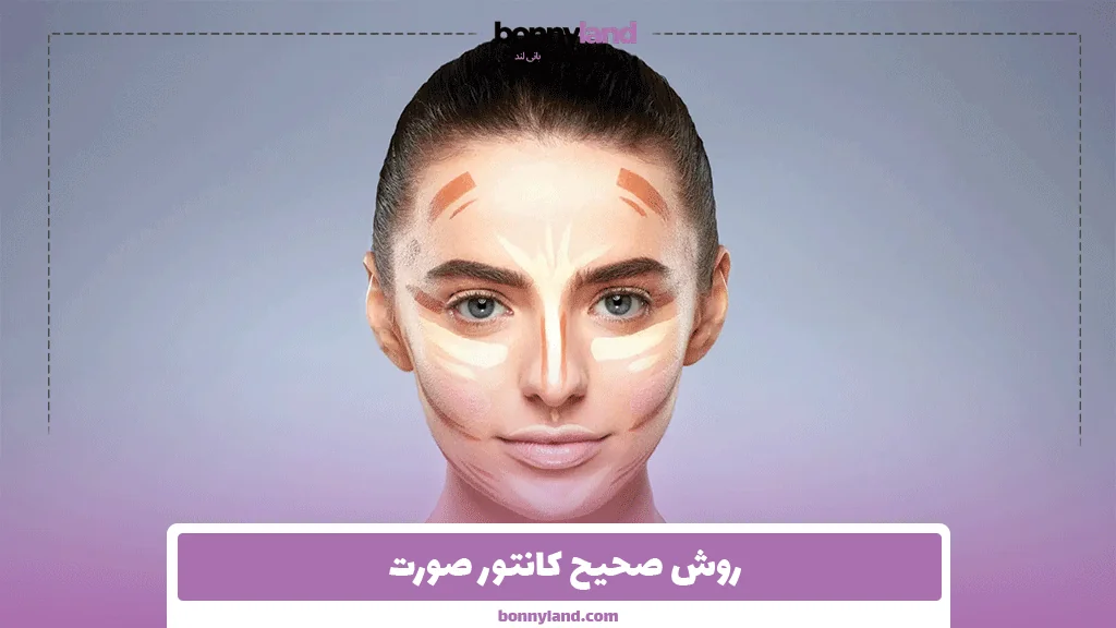 روش صحیح کانتور صورت