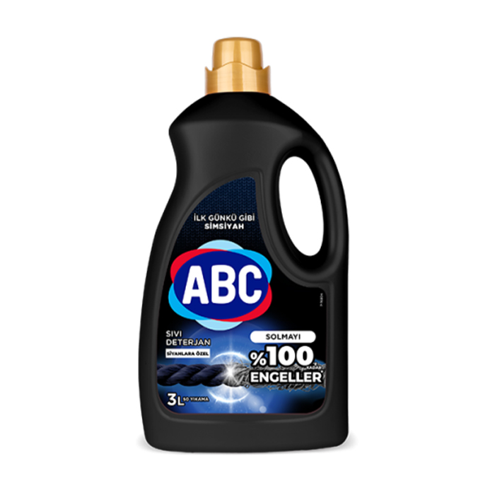 ABC Deterjanı Siyahlara Özel Sıvı Çamaşır 3L مایع لباسشویی ABC لباسهای مشکی 3000 میل