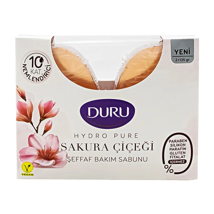 Hydro Pure Double Soap Cherry Blossom 2 pcs صابون دورو hydro pure مدل cherry blossom 2 عددی