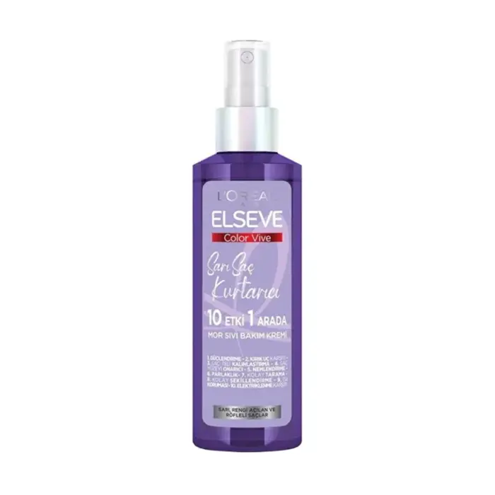 L'Oreal colore vive 10 in 1 hair Spray 150 ml اسپری مو ضد زردی لورآل 150 میل