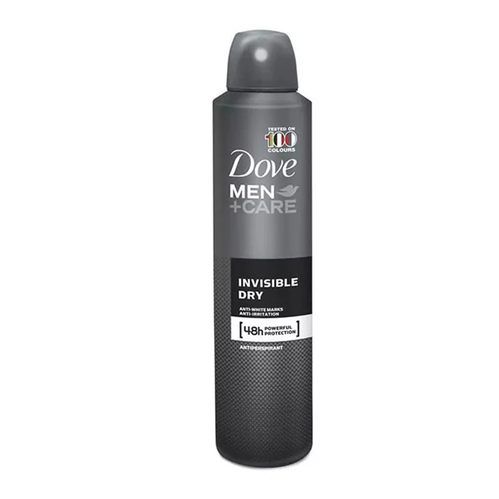 Dove 48 Hour INVISIBLE DRY Men's Antiperspirant Spray 200 ml اسپری ضد تعریق مردانه 48 ساعته INVISIBLE DRY داو 200 میل