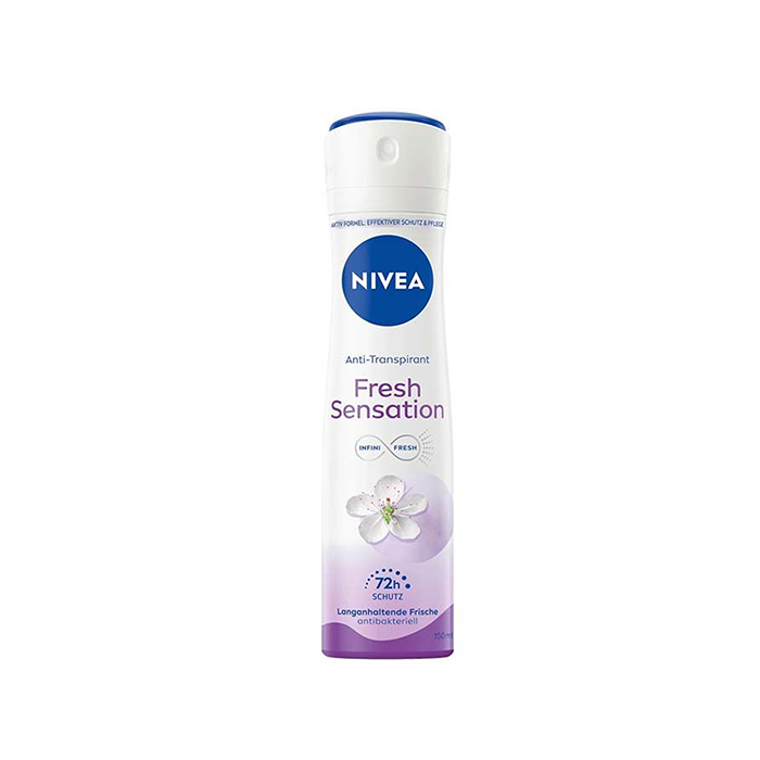 Nivea-FRESH-SENSATION-72-hour-antiperspirant-spray-for-women-150-ml اسپری ضد تعریق زنانه 72 ساعته FRESH SENSATION نیوآ 150 میل