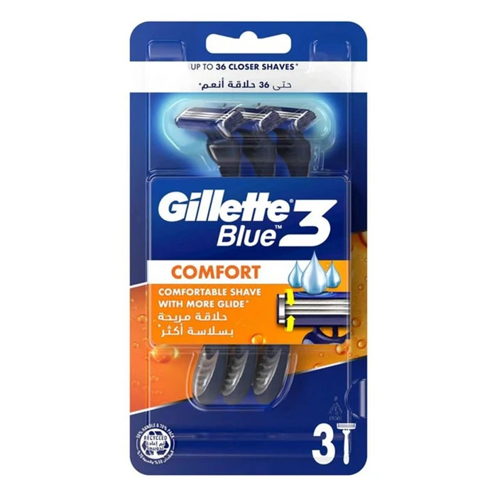 gillette-blade-3-edge-comfort-3-piece-set ژیلت بلوتری 3 لبه comfort 3 عددی