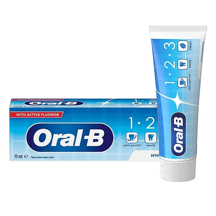 خمیردندان سفید کننده مدل 123 WHITENING اورال بی 75 میل