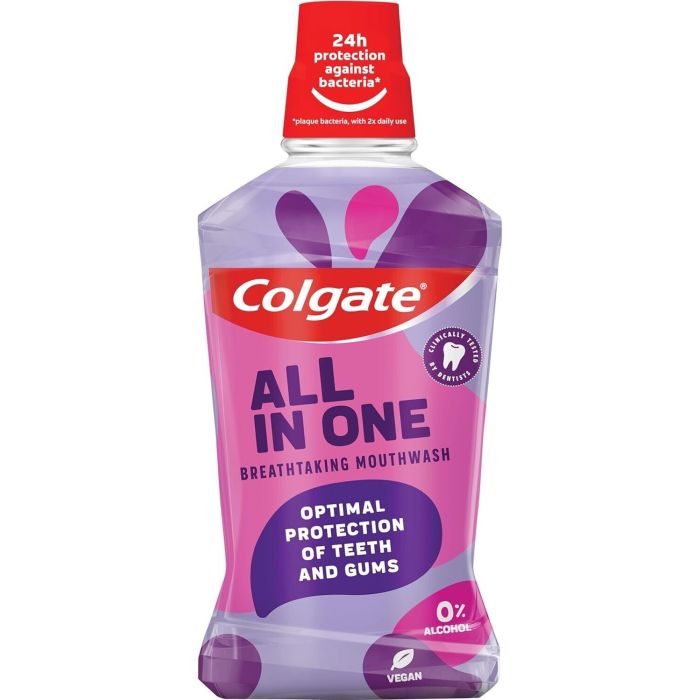 دهانشویه هلندی کلگیت Colgate All in One فاقد الکل 500 میل دهانشویه هلندی کلگیت 500 میل - Image 1