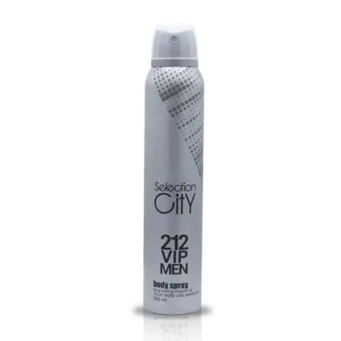 selection-city-vp-mens-deodorant-spray-model-212-men-volume-200-ml اسپری خوشبو کننده مردانه سلکشن سیتی VP مدل 212 MEN حجم 200 میل